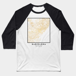 BARCELONA SPAIN CITY STREET MAP ART Baseball T-Shirt